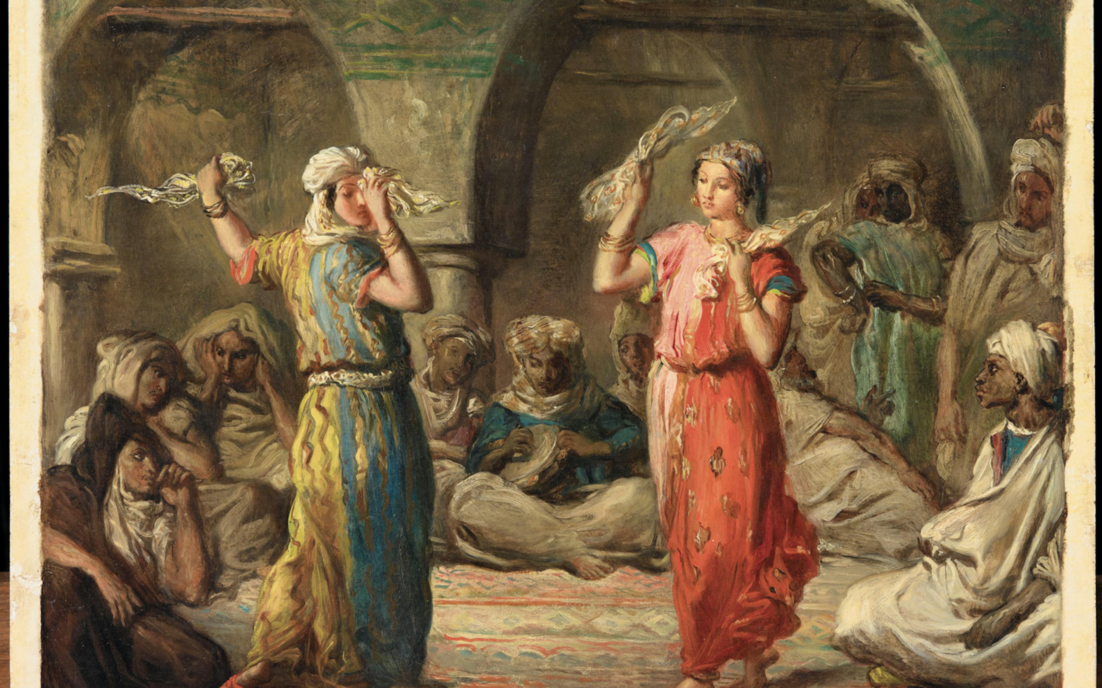 Bon plan : l’expo « L’Orient des peintres » 1 nzrjmdq2nzatmjc3ys00odiwlwi1ndktody1mtnmzgfjztfm theodore chasseriau danseuses marocains la danse au