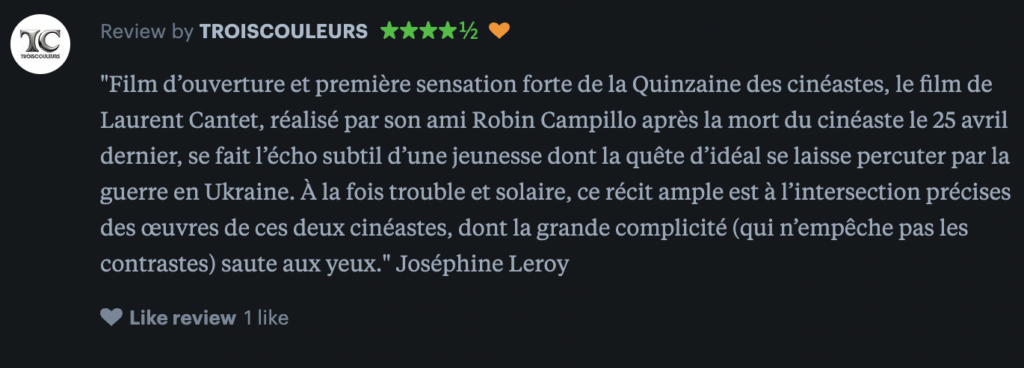 CANNES 2025 · « Enzo » de Robin Campillo : nos reviews préférées sur Letterboxd 11 Capture decran 2025 05 14 a 14.04.59