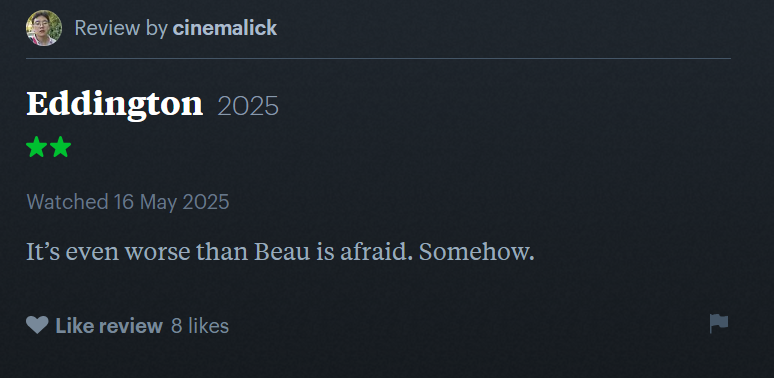 CANNES 2025 · "Eddington" d'Ari Aster : nos reviews préférées sur Letterboxd 2 eddi