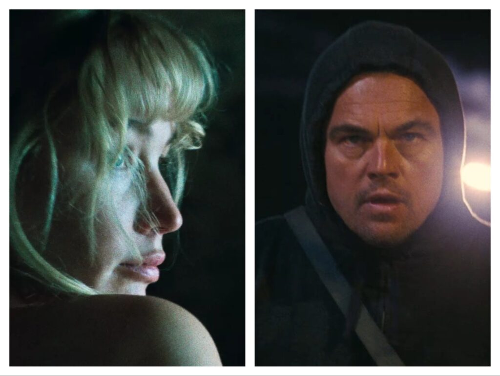 Jennifer Lawrence et Leonardo DiCaprio joueront au couple dans le prochain film mystérieux de Martin Scorsese 1 à gauche : Jennifer Lawrence dans Die, My Love de Lynne Ramsay / à droite : Leonardo DiCaprio dans Une bataille après l'autre de Paul Thomas Anderson (2025)