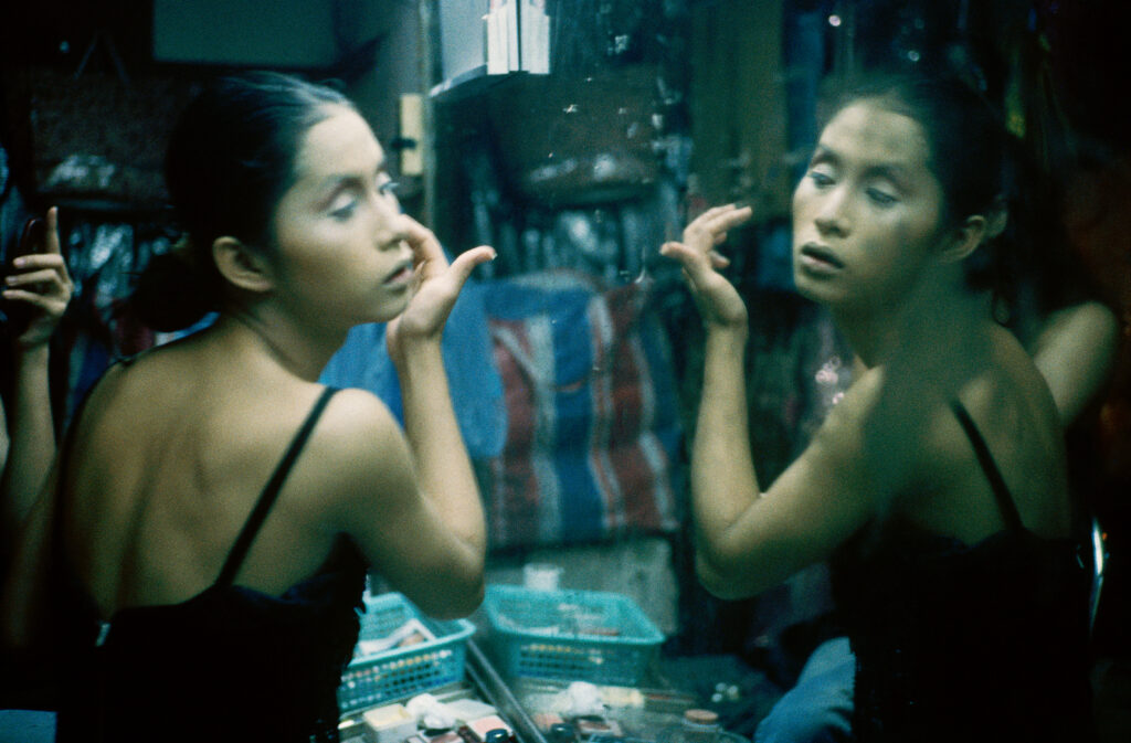 C putting on her make up at Second Tip Bangkok 1992