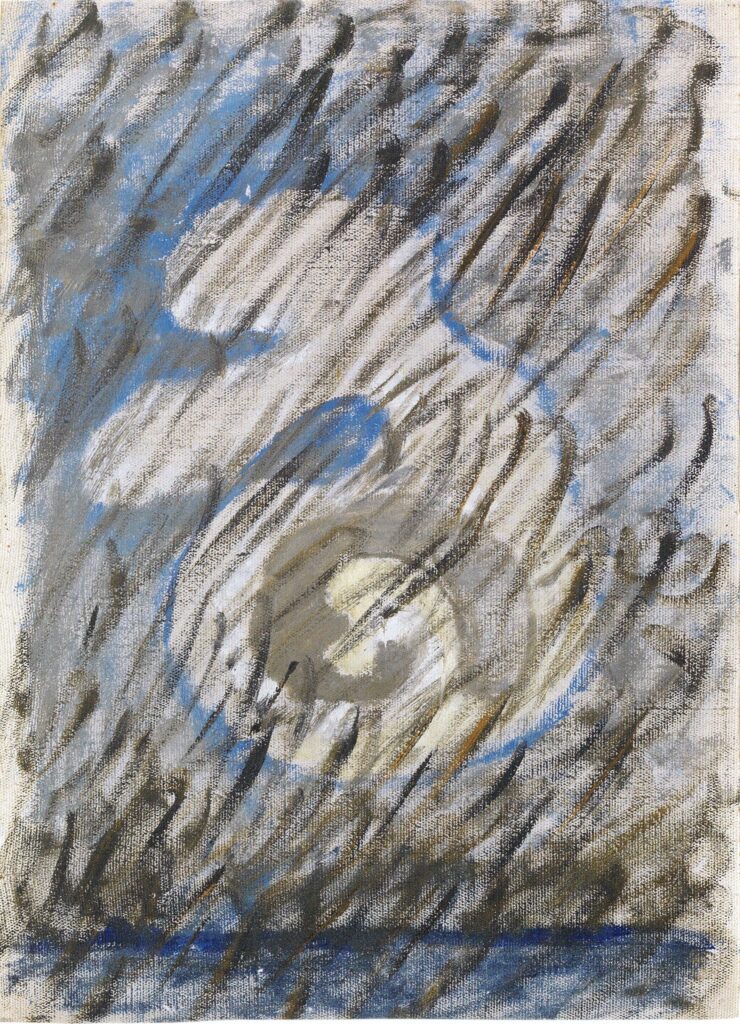 Chaos originel n° 1 1906 1907 huile sur toile 53 × 37 cm HaK001. By courtesy of the Hilma af Klint Foundation photo The Moderna Museet Stockholm