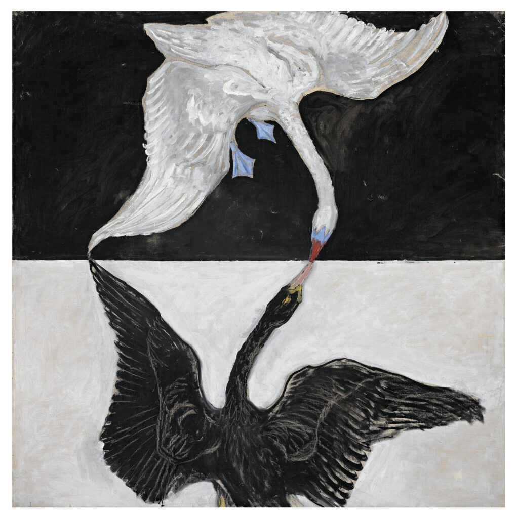 Cygne n° 1 1914 1915 huile sur toile 150 × 150 cm HaK149. By courtesy of the Hilma af Klint Foundation photo The Moderna Museet Stockholm