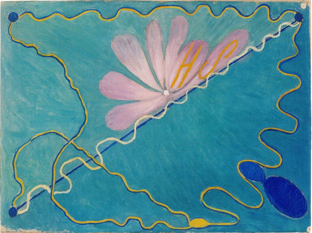 Eros n° 1 1907 huile sur toile 58 × 78 cm HaK027. By courtesy of the Hilma af Klint. Foundation photo The Moderna Museet Stockholm
