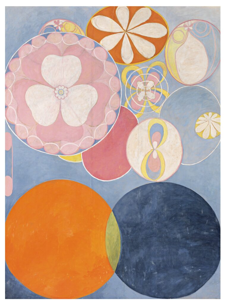 Les Dix plus grands n°2 Enfance1907 315× 234 cmHaK103.By courtesy of the Hilma af Klint Foundation photo The Moderna Museet Stockholm