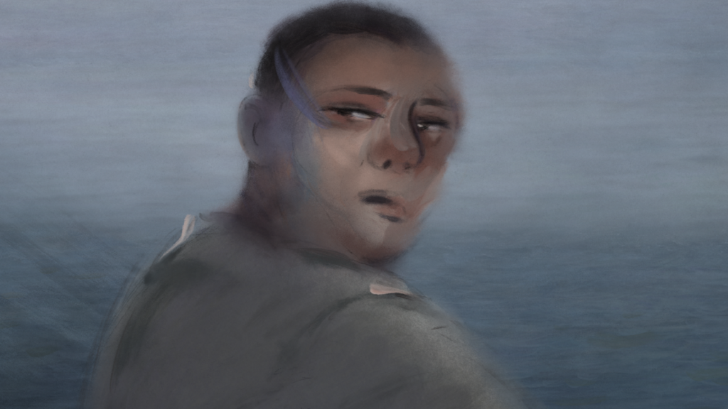 distant blue